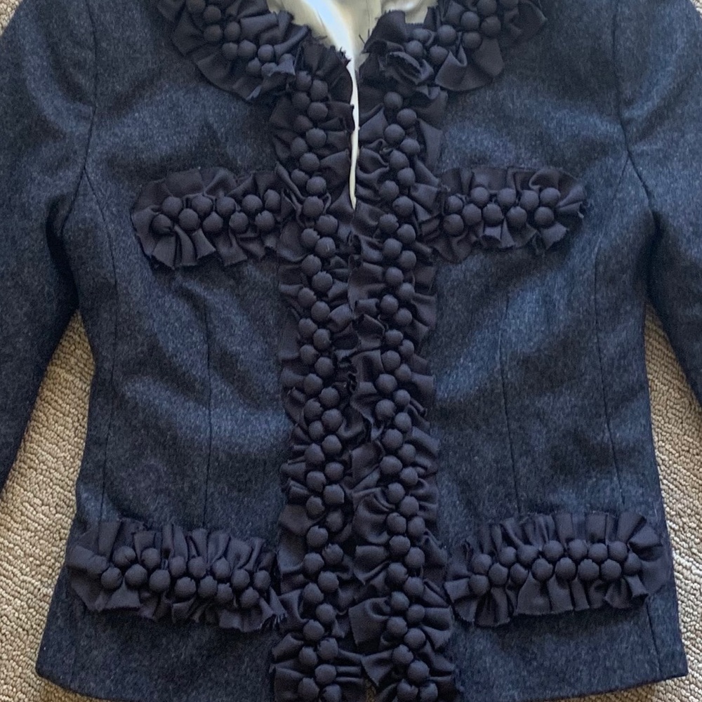 J.Crew Navy Wool Blazer| Size 0 - Picture 2 of 6